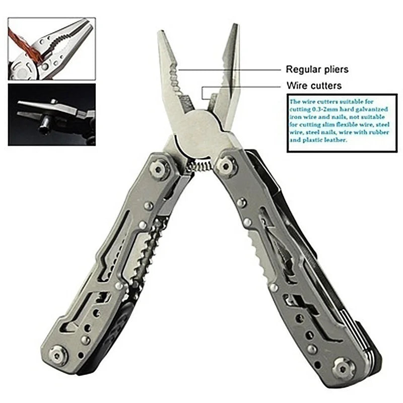 NEW Creative 15 IN 1 Multi Tools Folding Pliers Camping Outdoor Survival with Nylon Bag