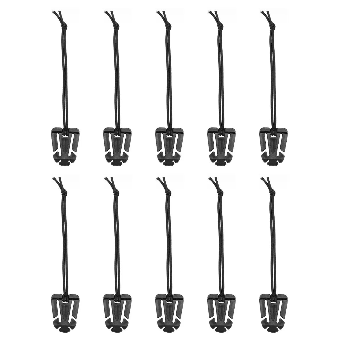 10pcs Molle Attachment Clips Molle Web Dominators Elastic Strap Tactical Gear for Outdoor Hydration Tube Backpack Management