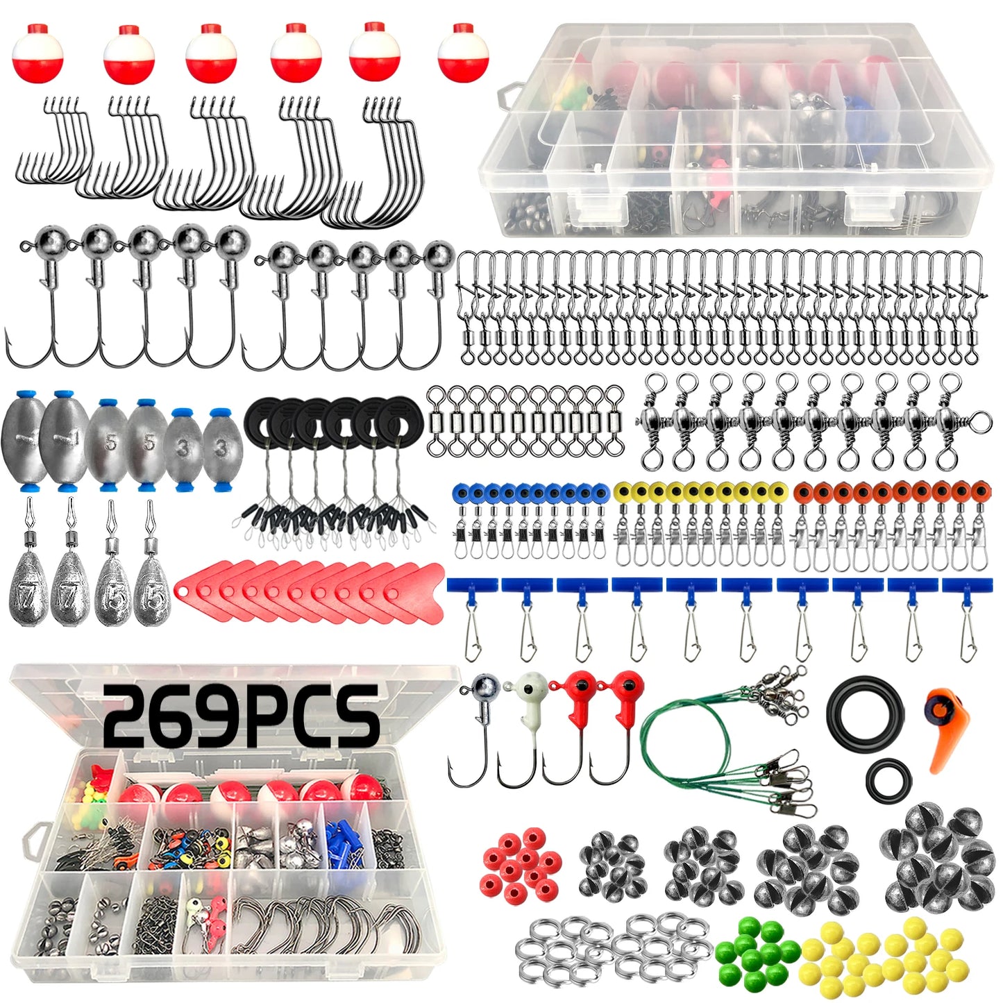 187/269PCS Fishing Accessories Kit Set