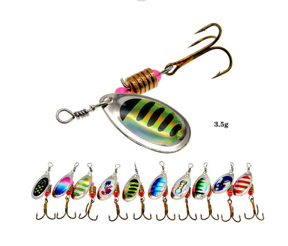 Metal Spoon Spinner Fishing Lure 16pcs