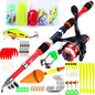 Spinning Fishing Rod and Reel Combo1.8M Telescopic Rod