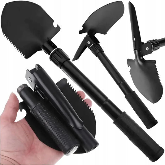 Engineer Shovel Military Shovel Outdoor Multifunctional Folding Camping Shovel Garden Hoe Digging Tool Kit Fishing Shovel