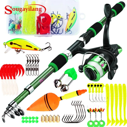Spinning Fishing Rod and Reel Combo1.8M Telescopic Rod