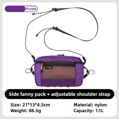 Dyneema Fiber Waist Bag 1.1L Waterproof UrltraLight Multi Pocket for Cycling Running Hiking Camping Outdoor Sports Accessories