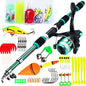 Spinning Fishing Rod and Reel Combo1.8M Telescopic Rod