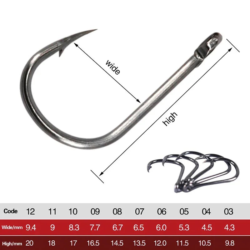 50 to 1000 PCS Fishing Hooks Set Fishing Gear