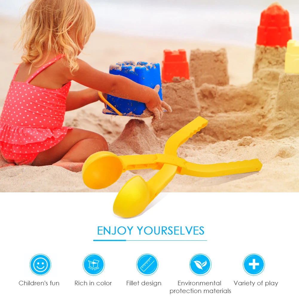 Snowball Maker Clip For Kids Adult Heart Snowflake Duck Shape Clip Tongs for Outdoor Sand Snow Ball Mold Toys Fight Sports Toys