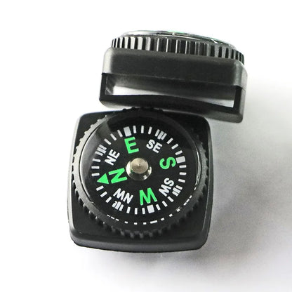 10pcs/lot Mini Wristband Compass Portable Detachable Compass Outdoor Camping Hiking Travel Emergency Survival Navigation Tool