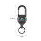 1pcs Heavy Duty Retractable Pull Badges ID Reel Carabiner Key Chain Steel Wire Rope Buckle Key Holder Outdoor Keychain Tools