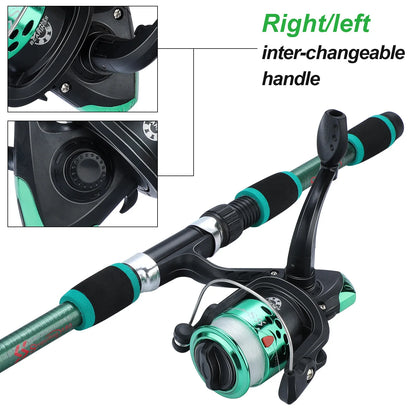 Spinning Fishing Rod and Reel Combo1.8M Telescopic Rod