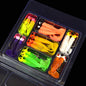 34pcs 1 Set 17pcs Metal Jig Head Fishing Hooks + 17pcs Soft Worm Lure Grub Silicone Fish Artificial Bait Tackle