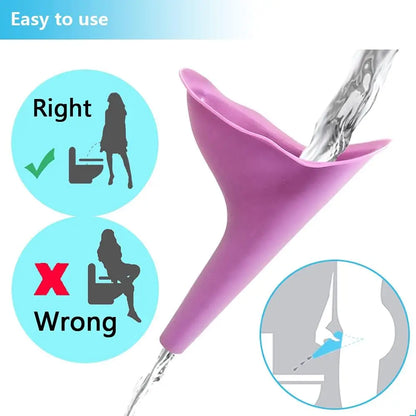 Women Urinal Outdoor Travel Camping Urinal Funnel Portable Female Urinal Urination Device with Box