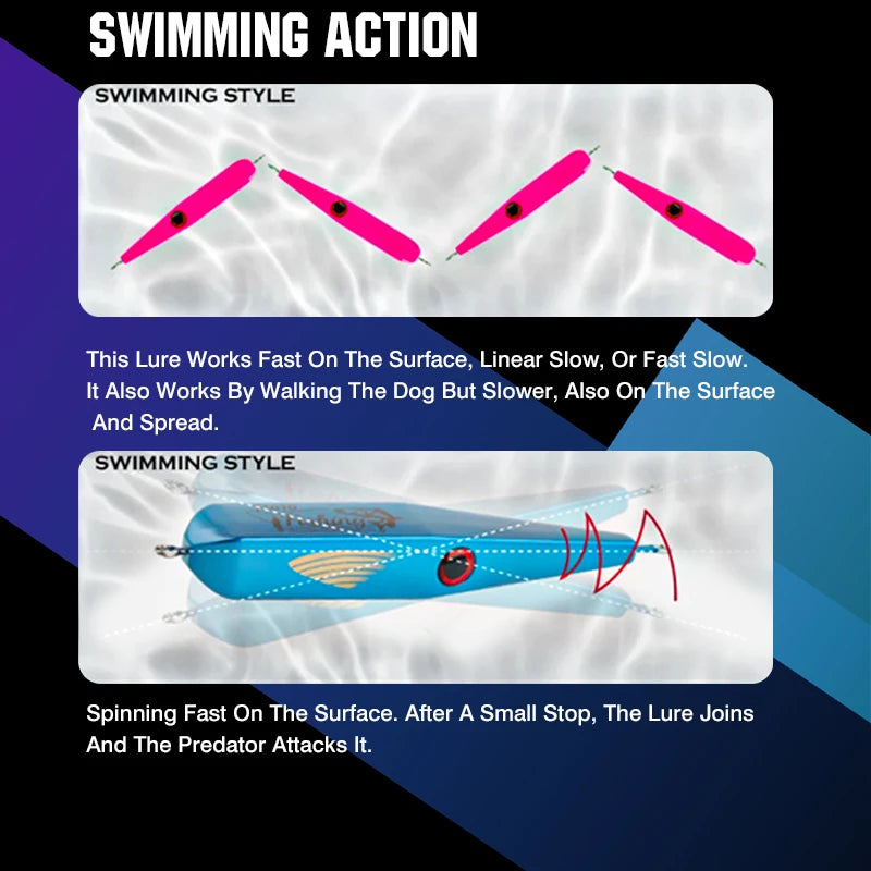 Pencil Bait 42 to 84g Needle Nose Surface Plug