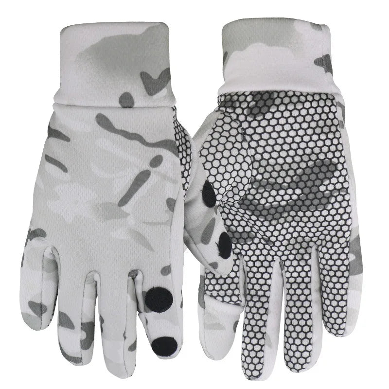 Autumn and winter tactical camouflage gloves with thickened and flexed outdoor training anti-slip and warm full-finger gloves