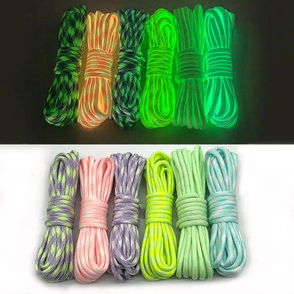 4mm Luminous Paracord,5m/10m/15m,7-Core Paracord Outdoor Camping Equipment Outdoor Emergency Rope Braided Bracelet Outdoor Tent