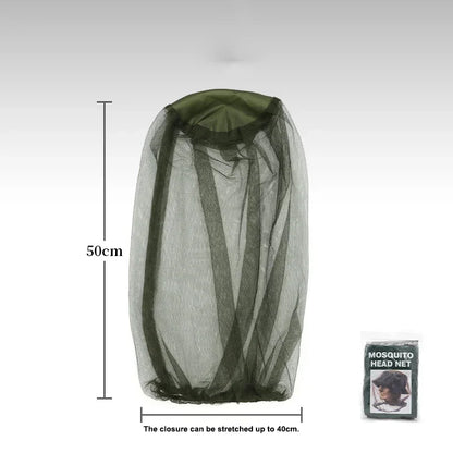 1PC Outdoor Fishing Sunscreen Insect Hat Mesh Breathable Sun Mask Men and Women Universal Camping Hiking Mosquito Net Head Cover