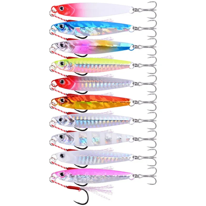 Metal Jig Fishing lure Set 7 to 40 g Sea Shore Casting Jigging Bait