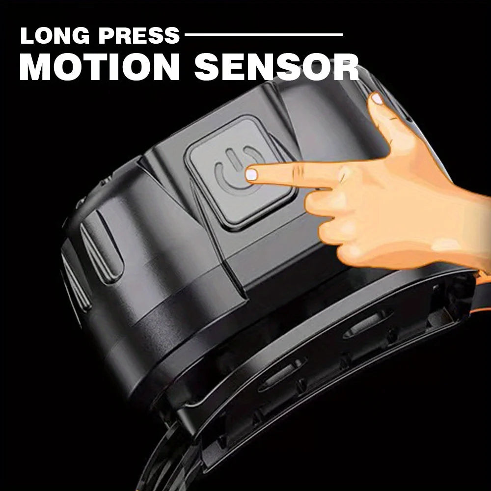 Powerful LED headlights IPX4 waterproof emergency head flashlight headlights for outdoor fishing, camping, hiking