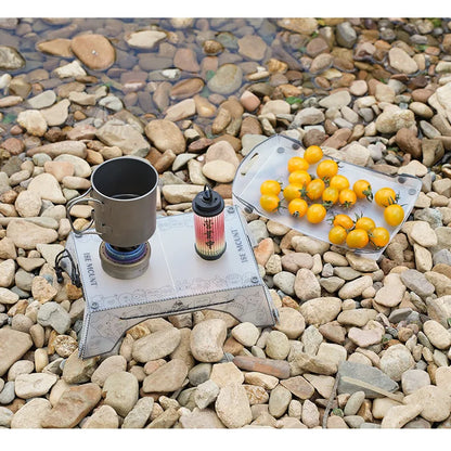 [HODR] Ultralight Folding mini Table Small Folding PP Camp Table & Tray 97 g Portable for Camping, Hiking Equipment UL Gear