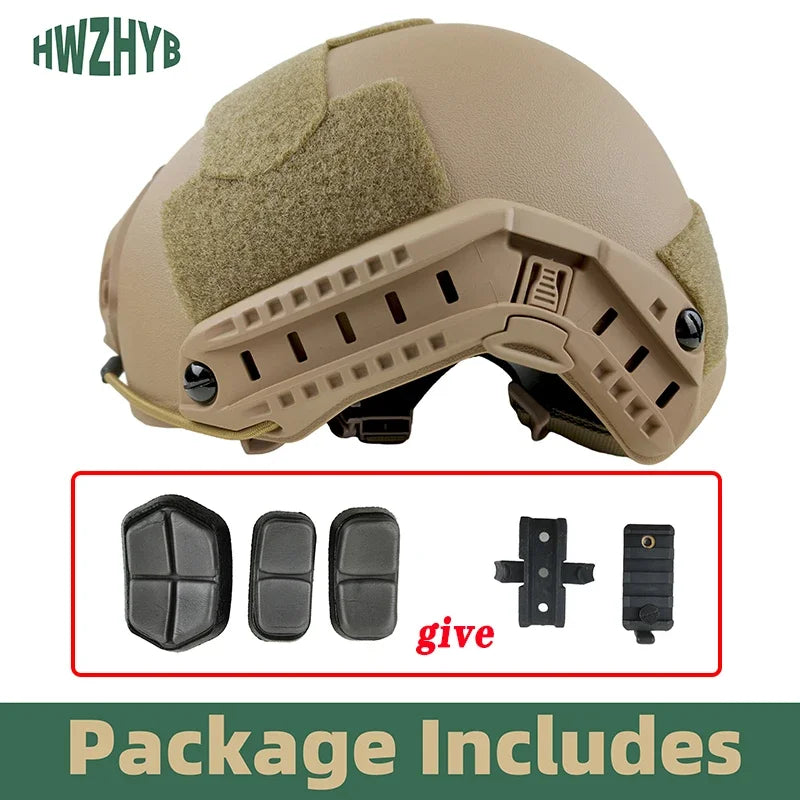 Tactical Riot Helmet FAST helmet ABS Sports Outdoor Protective Gear for Air Gun Hunting Shooting CS Gear PJ