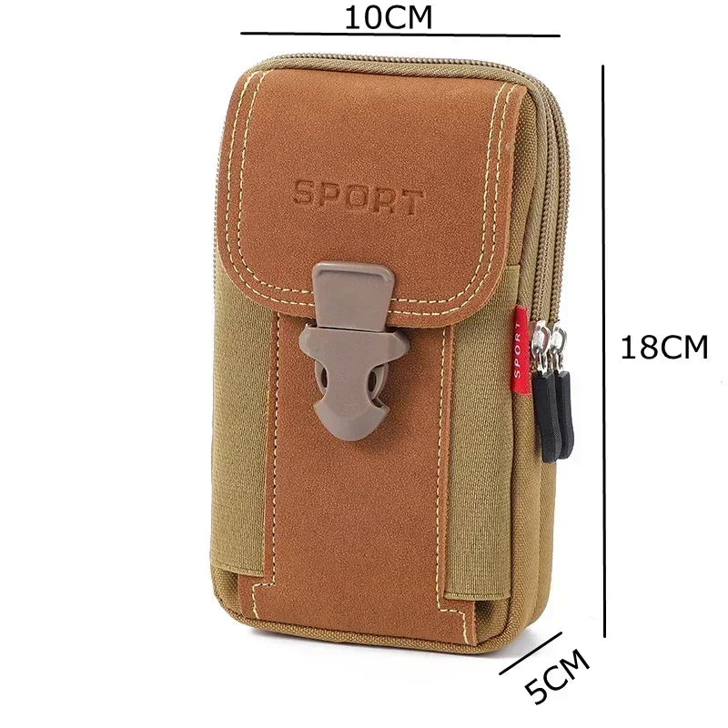 Canvas Waist Pocket Male Outdoor Fanny Bum Bag Purse Business Mobile Phone Pouch Running Pouch Travel Camping Bags