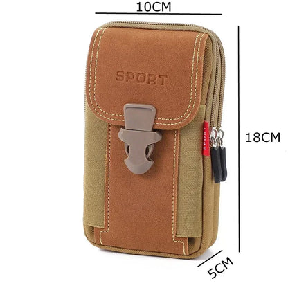 Canvas Waist Pocket Male Outdoor Fanny Bum Bag Purse Business Mobile Phone Pouch Running Pouch Travel Camping Bags