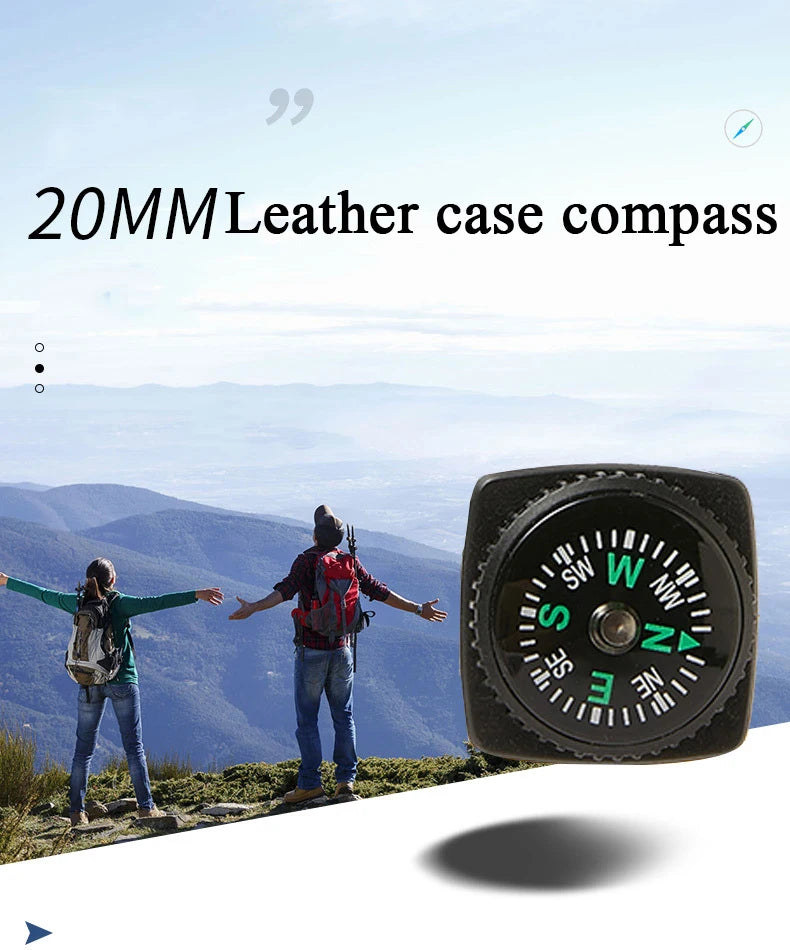 10pcs/lot Mini Wristband Compass Portable Detachable Compass Outdoor Camping Hiking Travel Emergency Survival Navigation Tool