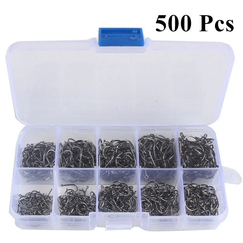50 to 1000 PCS Fishing Hooks Set Fishing Gear