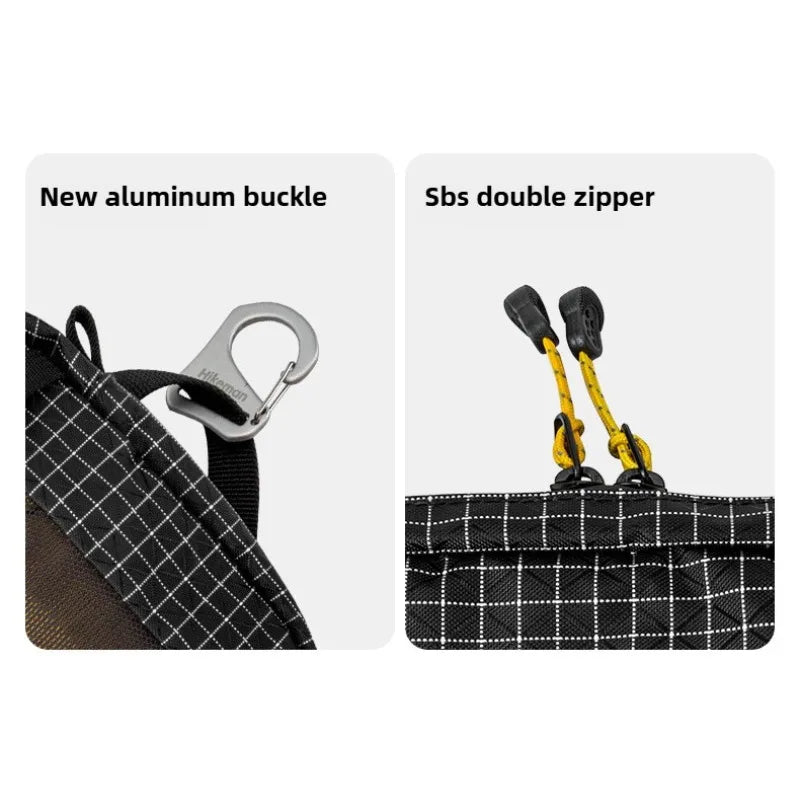 Dyneema Fiber Waist Bag 1.1L Waterproof UrltraLight Multi Pocket for Cycling Running Hiking Camping Outdoor Sports Accessories