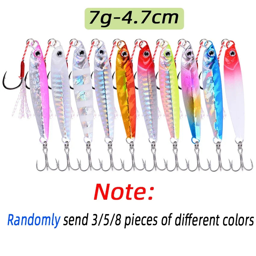 Metal Jig Fishing lure Set 7 to 40 g Sea Shore Casting Jigging Bait