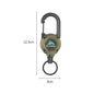 1pcs Heavy Duty Retractable Pull Badges ID Reel Carabiner Key Chain Steel Wire Rope Buckle Key Holder Outdoor Keychain Tools
