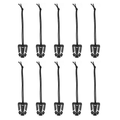 10pcs Molle Attachment Clips Molle Web Dominators Elastic Strap Tactical Gear for Outdoor Hydration Tube Backpack Management