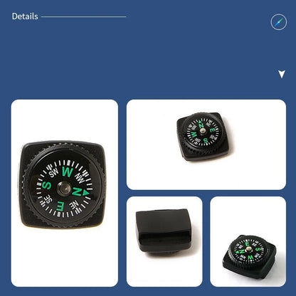 10pcs/lot Mini Wristband Compass Portable Detachable Compass Outdoor Camping Hiking Travel Emergency Survival Navigation Tool