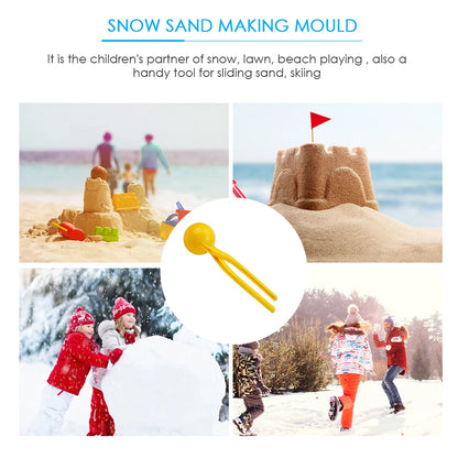 Snowball Maker Clip For Kids Adult Heart Snowflake Duck Shape Clip Tongs for Outdoor Sand Snow Ball Mold Toys Fight Sports Toys