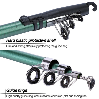 Spinning Fishing Rod and Reel Combo1.8M Telescopic Rod