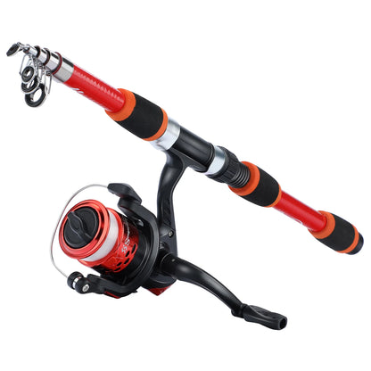 Spinning Fishing Rod and Reel Combo1.8M Telescopic Rod