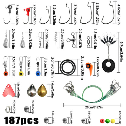 187/269PCS Fishing Accessories Kit Set