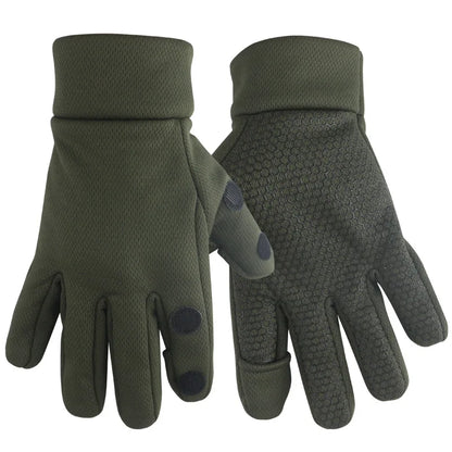 Autumn and winter tactical camouflage gloves with thickened and flexed outdoor training anti-slip and warm full-finger gloves