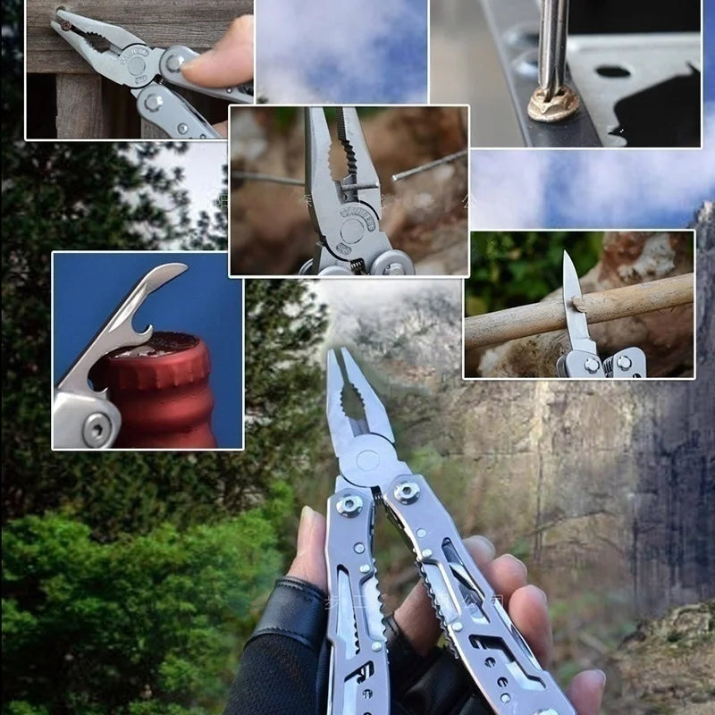 NEW Creative 15 IN 1 Multi Tools Folding Pliers Camping   Outdoor Survival  with Nylon Bag