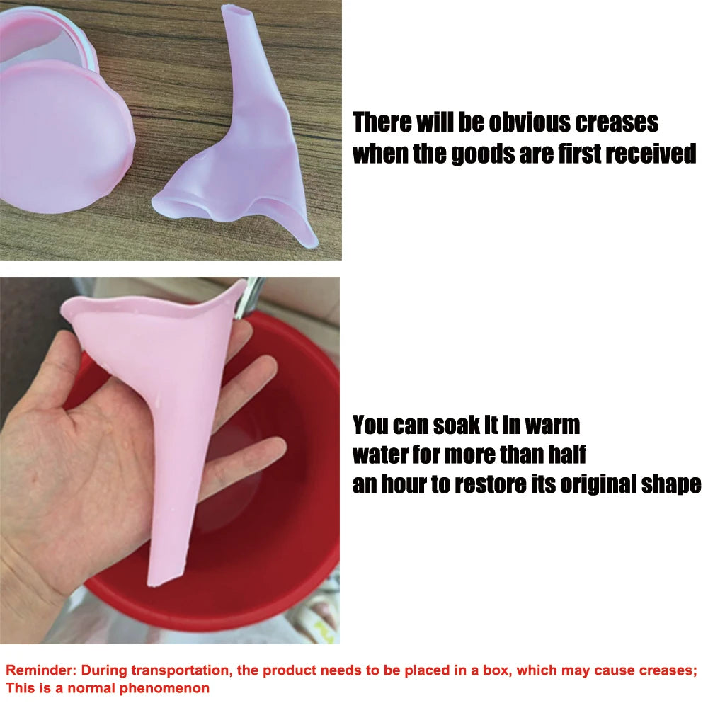 Women Urinal Outdoor Travel Camping Urinal Funnel Portable Female Urinal Urination Device with Box