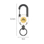 1pcs Heavy Duty Retractable Pull Badges ID Reel Carabiner Key Chain Steel Wire Rope Buckle Key Holder Outdoor Keychain Tools