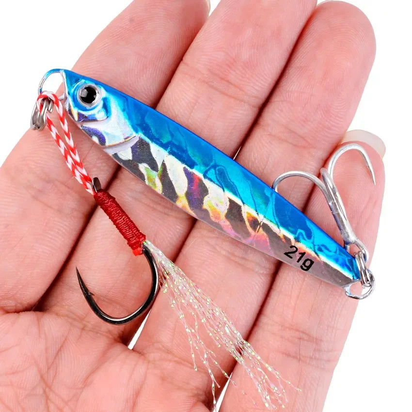 Metal Jig Fishing lure Set 7 to 40 g Sea Shore Casting Jigging Bait