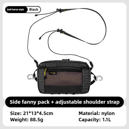 Dyneema Fiber Waist Bag 1.1L Waterproof UrltraLight Multi Pocket for Cycling Running Hiking Camping Outdoor Sports Accessories