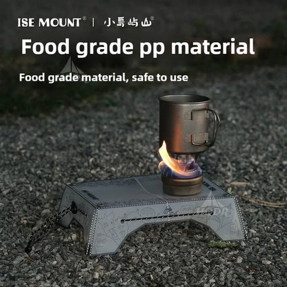 [HODR] Ultralight Folding mini Table Small Folding PP Camp Table & Tray 97 g Portable for Camping, Hiking Equipment UL Gear