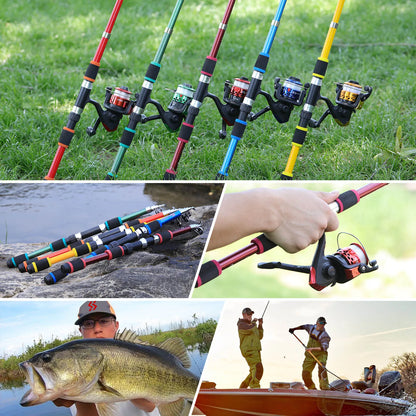 Spinning Fishing Rod and Reel Combo1.8M Telescopic Rod