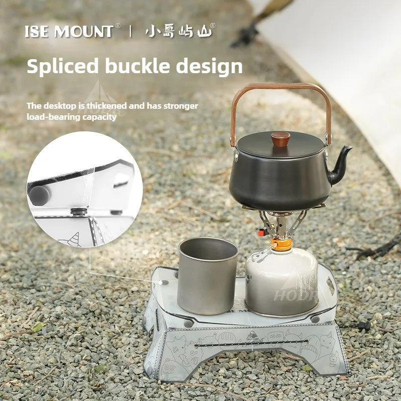 [HODR] Ultralight Folding mini Table Small Folding PP Camp Table & Tray 97 g Portable for Camping, Hiking Equipment UL Gear