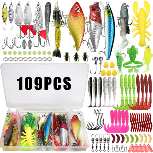 Fishing Lures Kit 60 to 219 pcs Bait Set