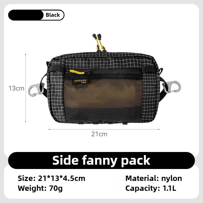 Dyneema Fiber Waist Bag 1.1L Waterproof UrltraLight Multi Pocket for Cycling Running Hiking Camping Outdoor Sports Accessories