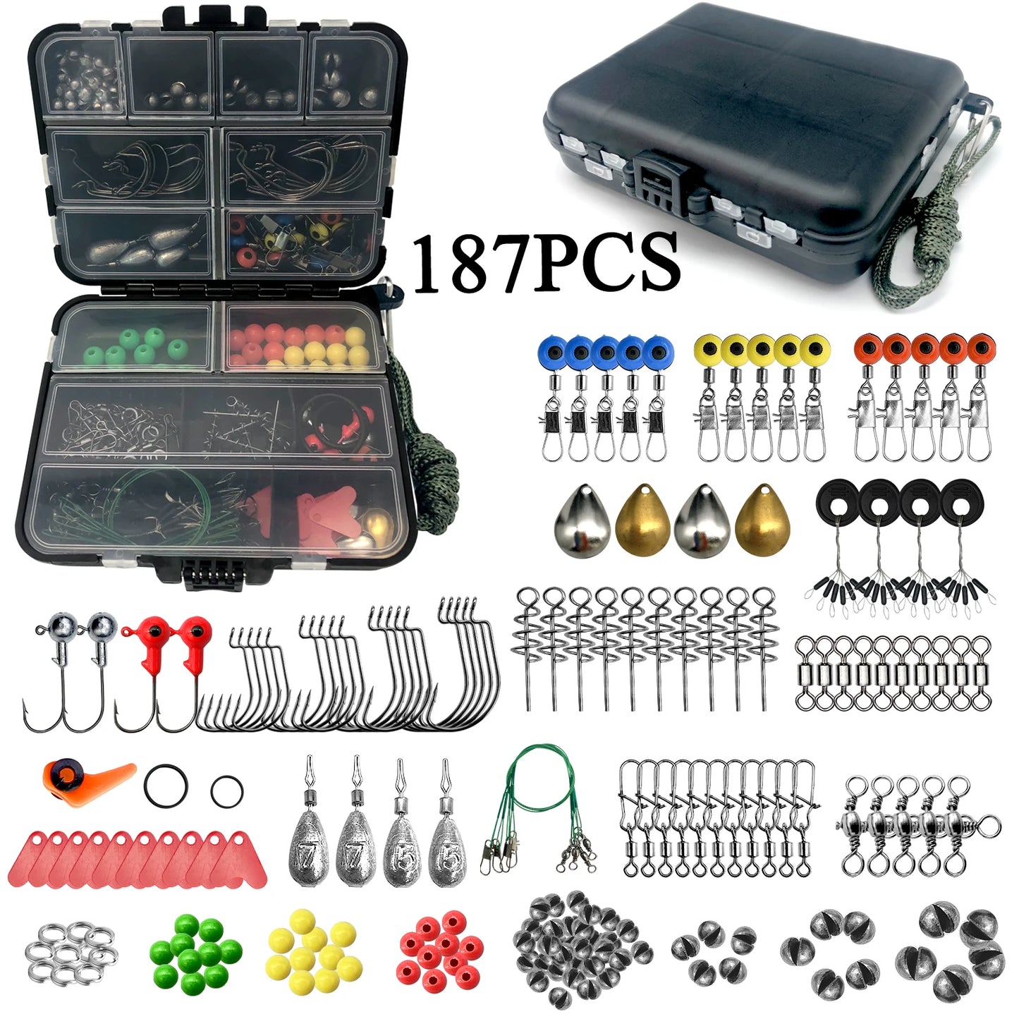 187/269PCS Fishing Accessories Kit Set