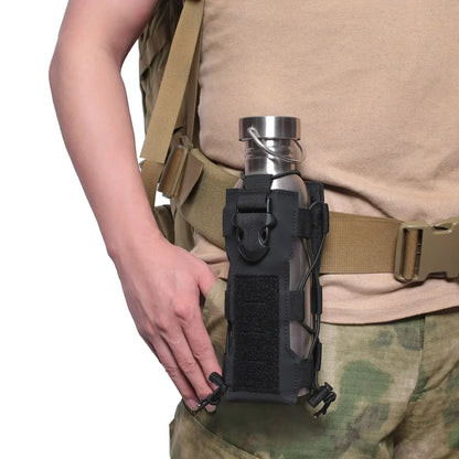 Molle Water Bottle Pouch Radio Holster Waist Pack Outdoor Sport Fishing Camping Hunting Hiking Travel Canteen Kettle Holder Bag